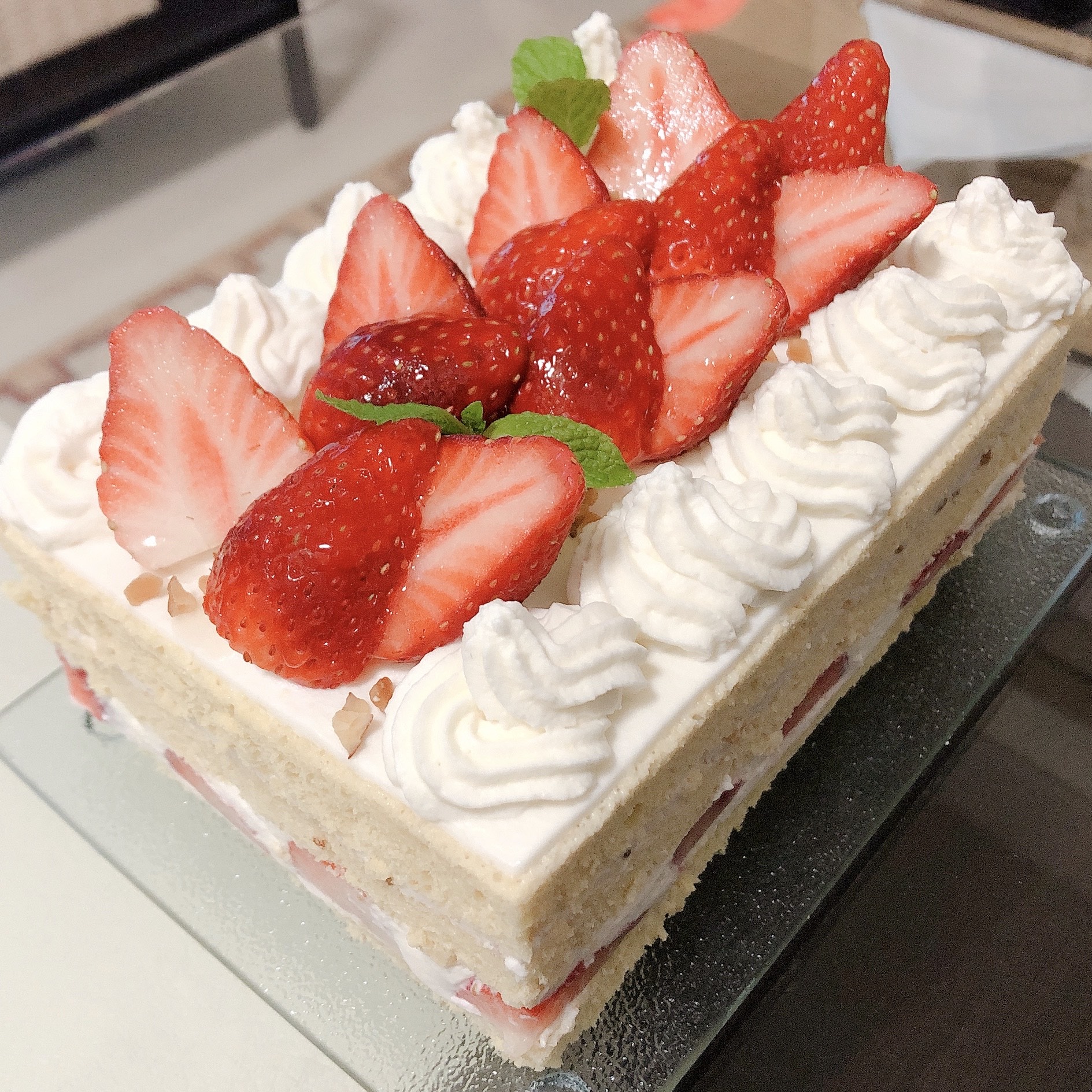 天ぷら粉でショートケーキ